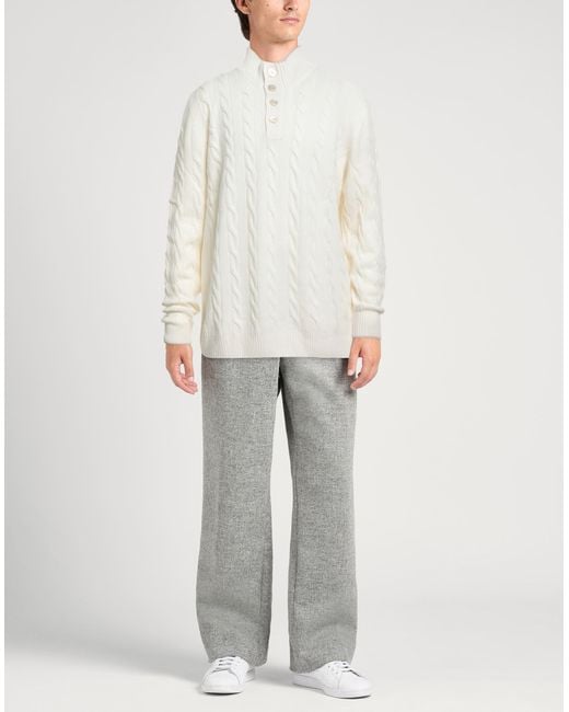 Gran Sasso White Turtlenecks for men