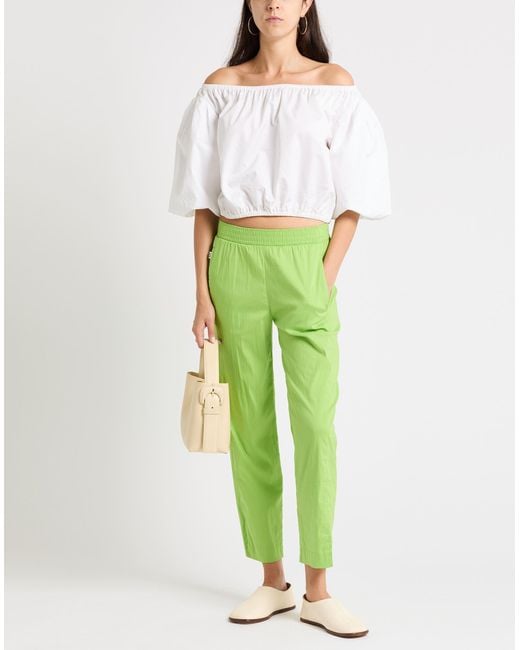 Jijil Green Pants Cotton, Polyamide, Elastane