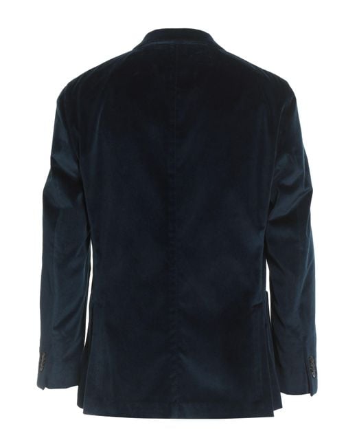 Boglioli Blue Blazer Cotton, Elastane for men