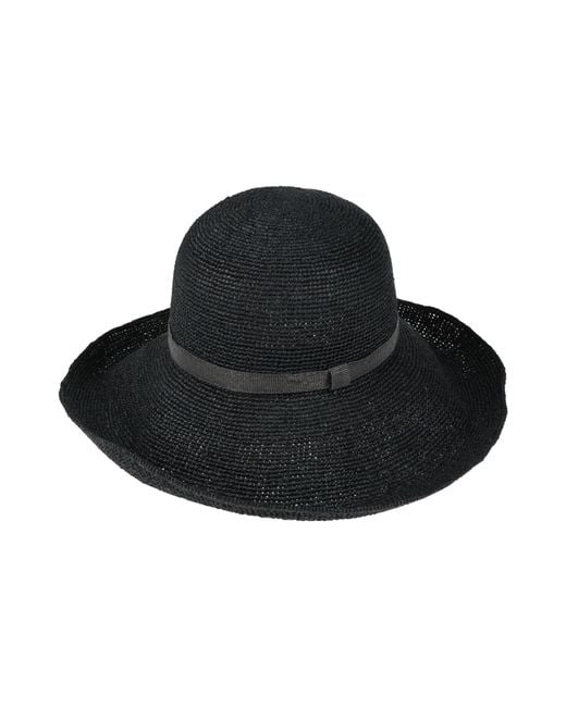 Brunello Cucinelli Black Hat Straw, Ecobrass