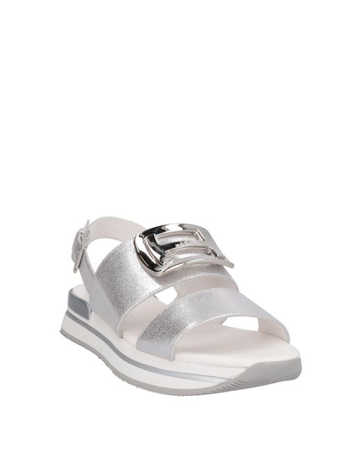 Hogan White Sandals