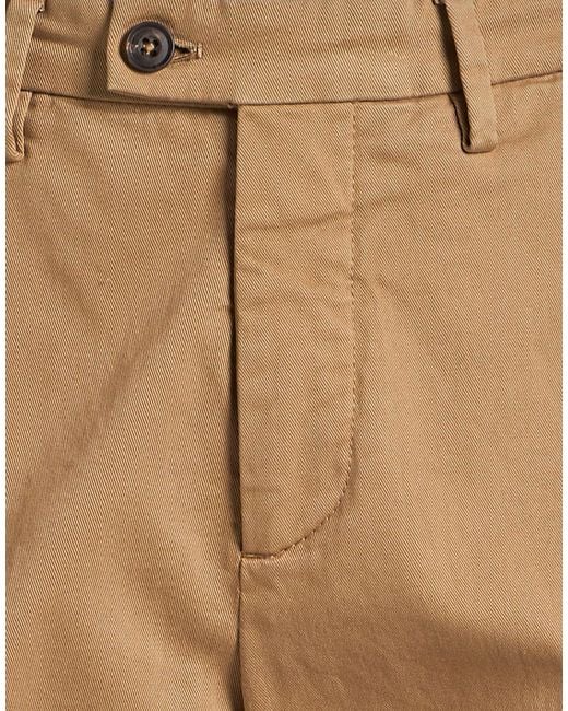 Corneliani Natural Pants Cotton, Elastane for men