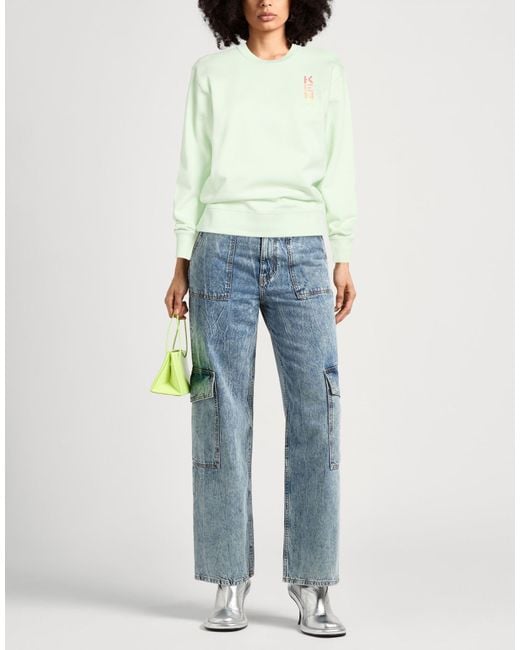KENZO Green Sweatshirt Cotton, Elastane, Polyester