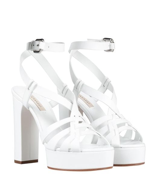 Casadei White Sandals