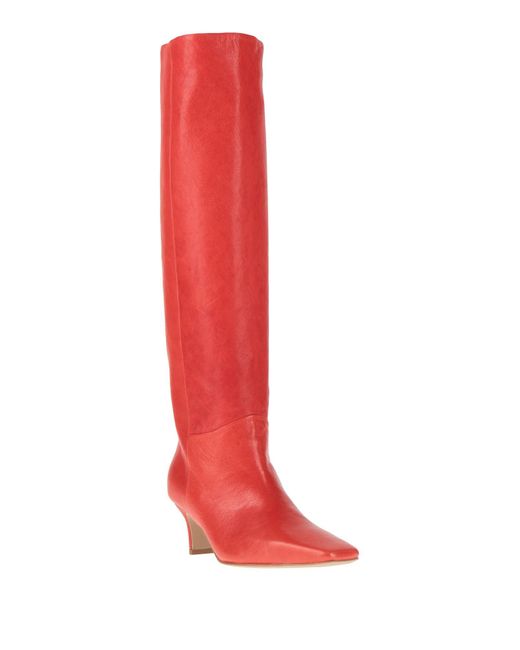 Alysi Red Boot Leather