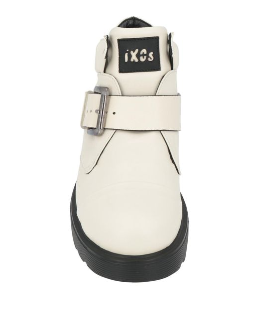 Ixos White Ankle Boots