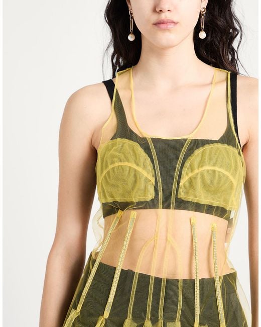 Givenchy Yellow Top Polyamide, Glass, Brass, Polyester