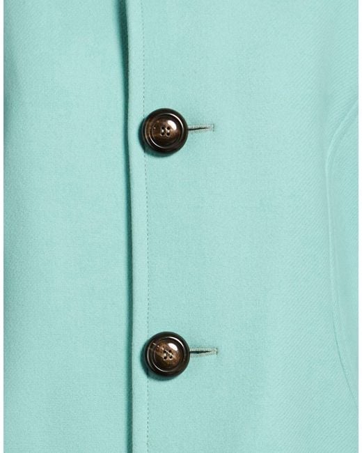 DSquared² Green Coat Virgin Wool, Polyamide, Silk