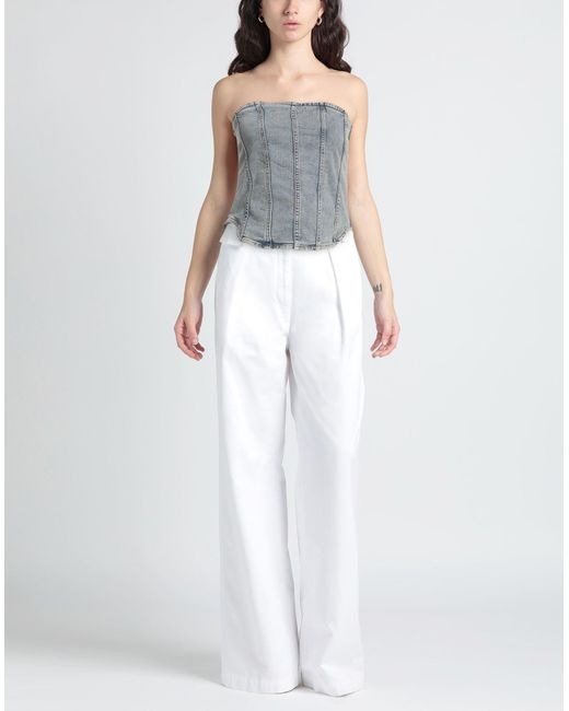 Maje Gray Top Cotton, Polyester, Elastane