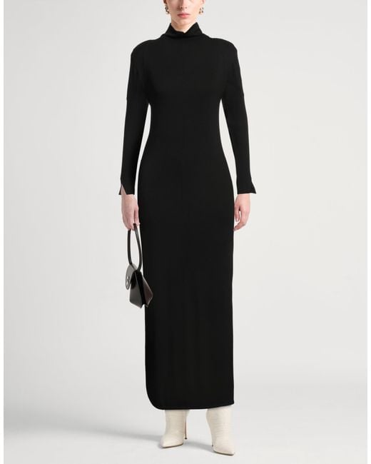Thom Krom Black Maxi Dress Viscose, Elastane