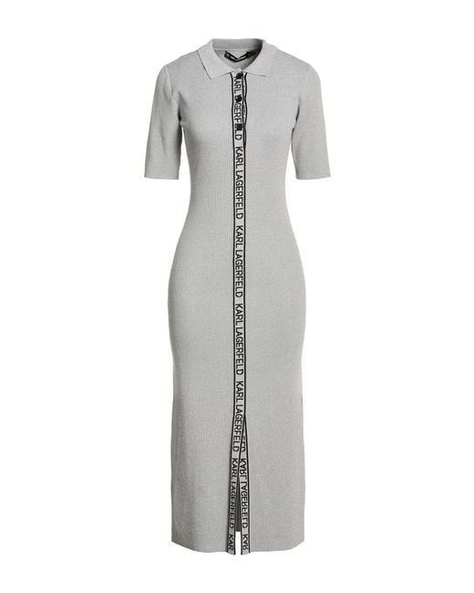 Karl Lagerfeld Gray Midi Dress