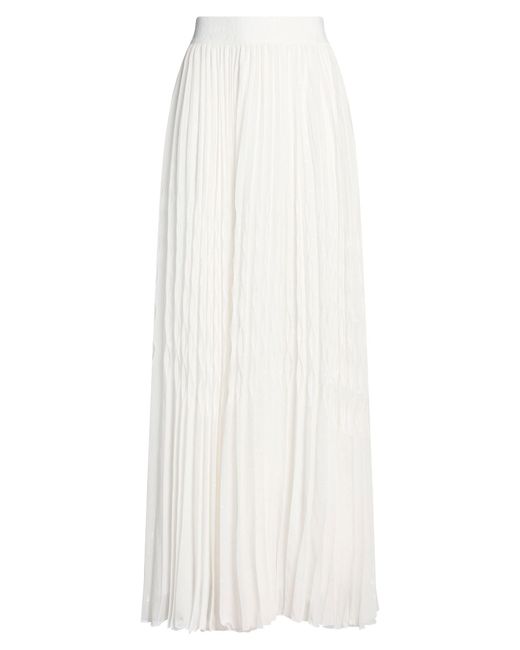 Peserico White Maxi Skirt Polyester