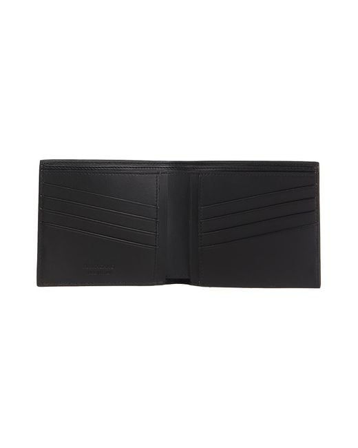Ferragamo Black Embossed Fer -- Wallet Calfskin for men