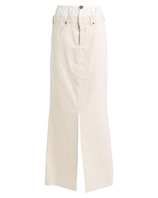 Maison Margiela White Maxi Skirt