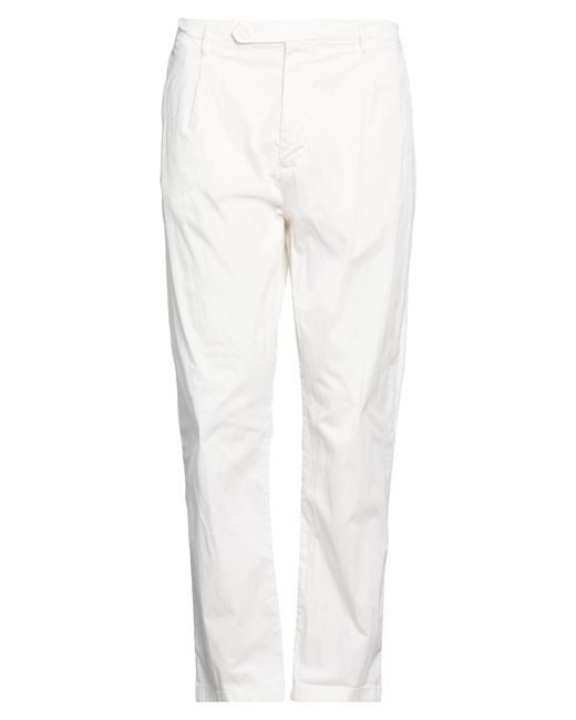 Guess White Pants Cotton, Elastane for men