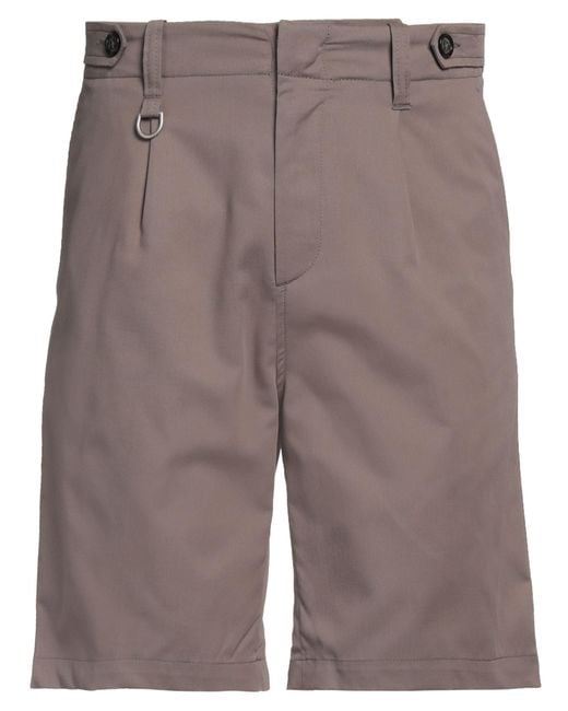 Paolo Pecora Gray Bermuda Tessuto Taupe Shorts & Bermuda Shorts Lyocell, Cotton for men