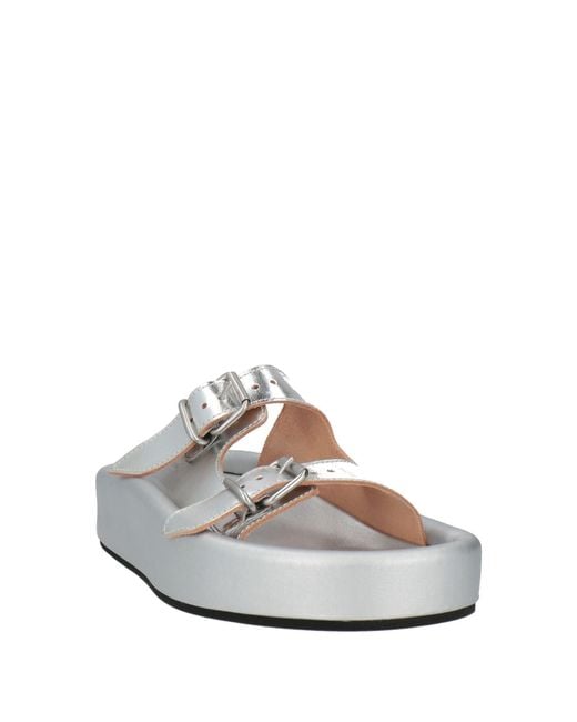 MM6 by Maison Margiela White Sandals Leather for men