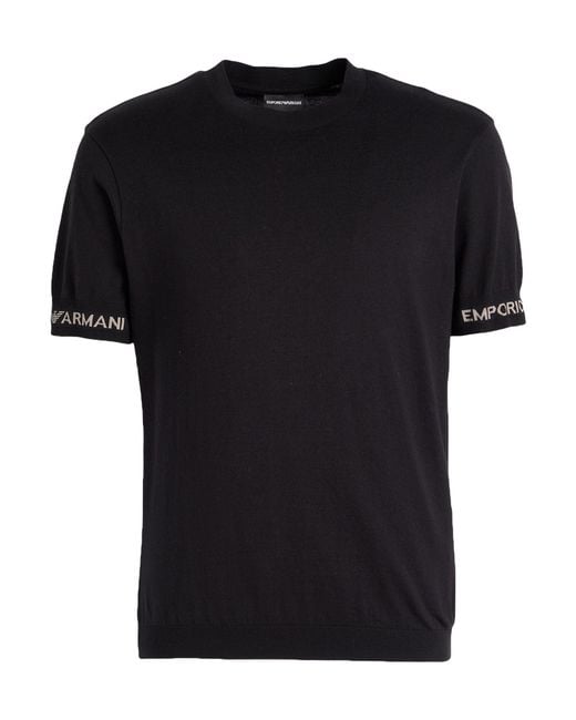 Emporio Armani Black Jumper for men