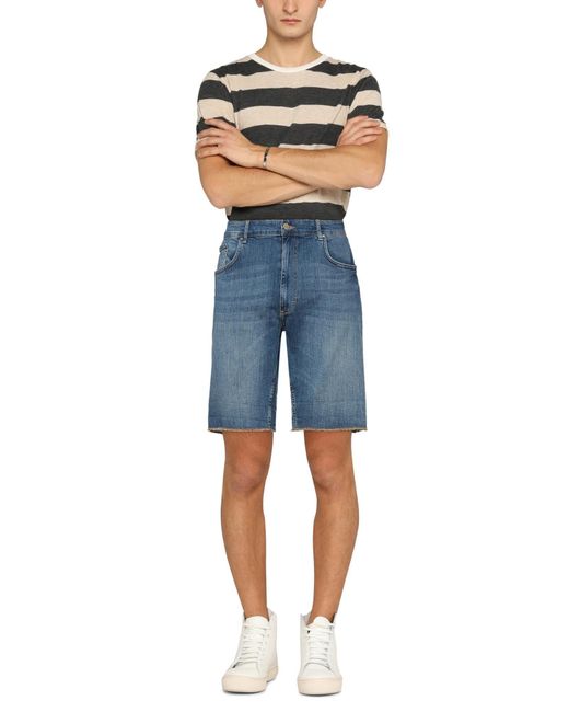 Revolution Blue Denim Shorts for men