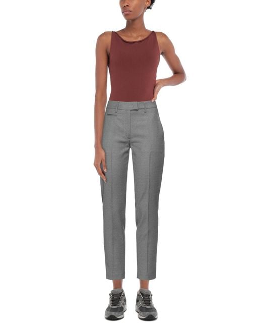 Dondup Gray Pants Virgin Wool, Elastane