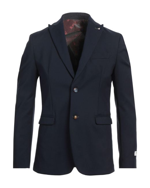 Berna Blue Blazer Cotton, Polyamide, Elastane for men