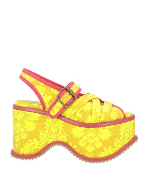 Vivienne Westwood Yellow Sandals Textile Fibers