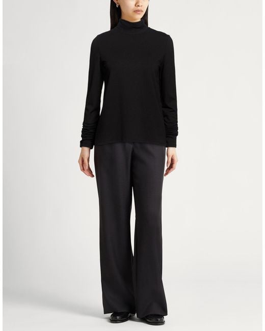 Majestic Filatures Black T-Shirt Viscose, Elastane