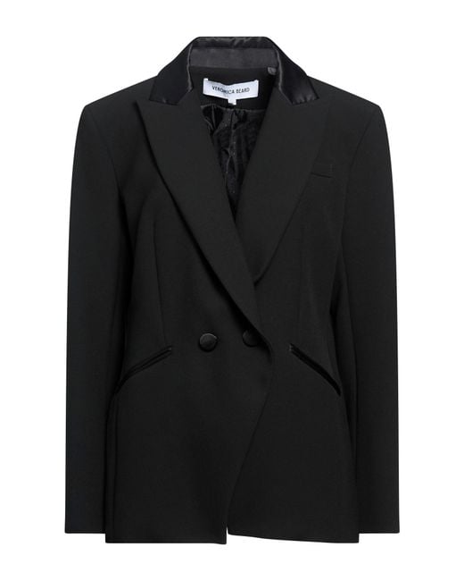 Veronica Beard Black Blazer Polyester, Viscose, Cotton, Elastane