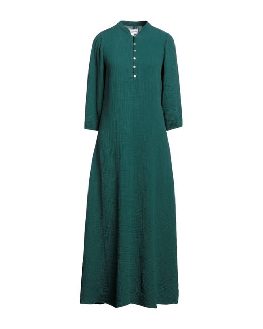 Robe longue Honorine en coloris Green