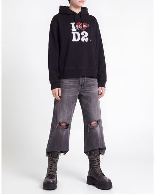 DSquared² Black Sweatshirt Cotton