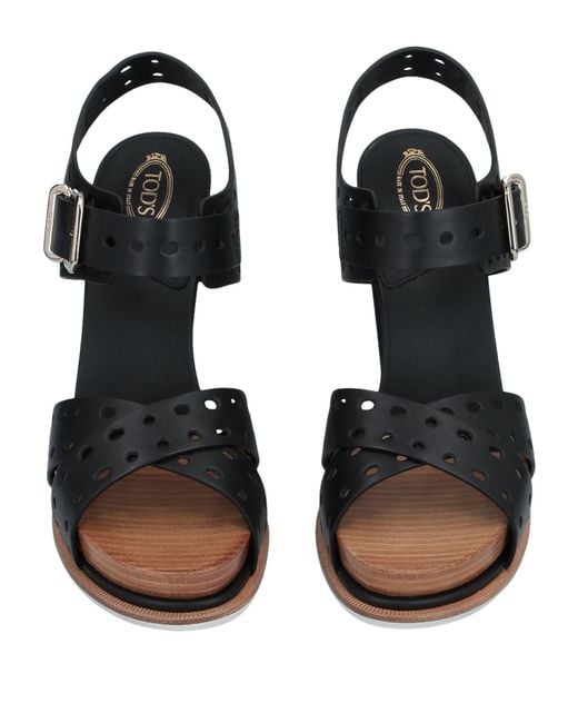 Tod's Black Sandals