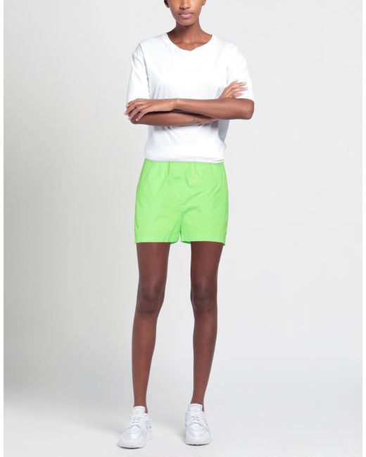 MSGM Green Shorts & Bermuda Shorts