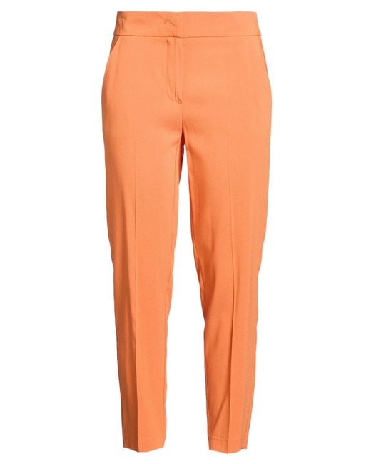 Carla G Orange Pants Acetate, Viscose, Elastane