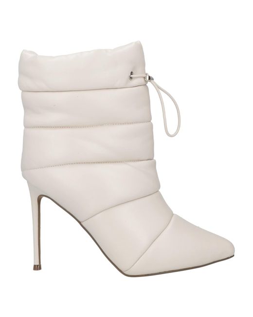 Steve Madden White Ankle Boots