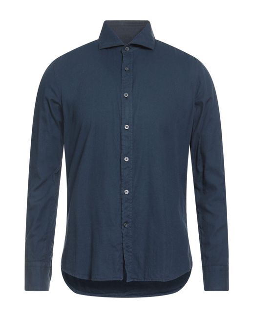 Ghirardelli Blue Washed Shirt Cotton for men