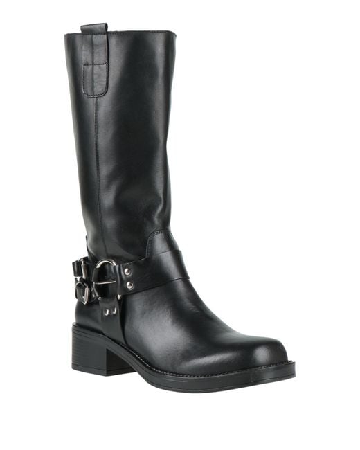 Dino Draghi Black Boot Leather