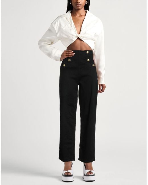 Gaelle Paris Black Jeans Cotton, Elastane