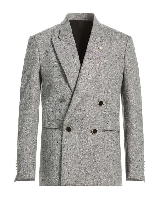 Lardini Gray Blazer Virgin Wool for men