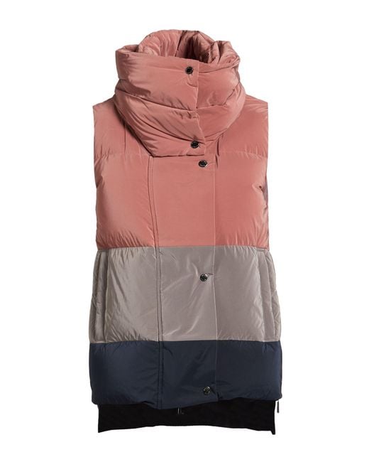 Moorer Pink Vest Polyamide, Polyester