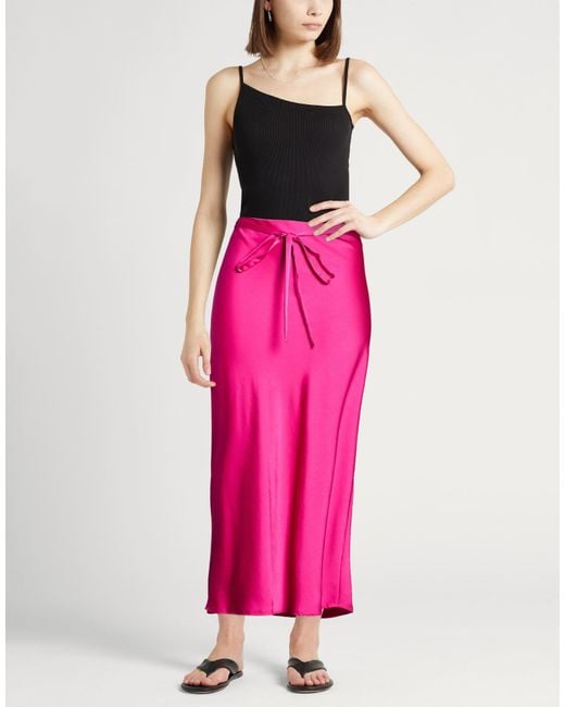 Marella Pink Midi Skirt Polyester