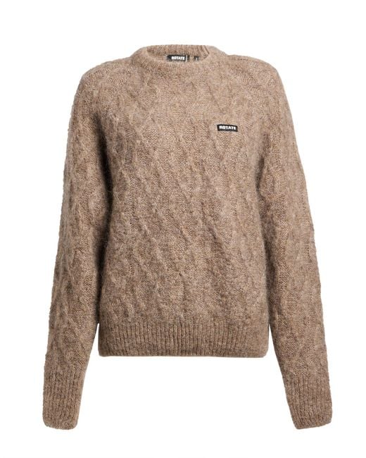 ROTATE BIRGER CHRISTENSEN Brown Khaki Sweater Alpaca Wool, Mohair Wool, Polyamide, Elastane