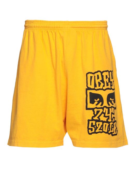 Obey Yellow Shorts & Bermuda Shorts for men