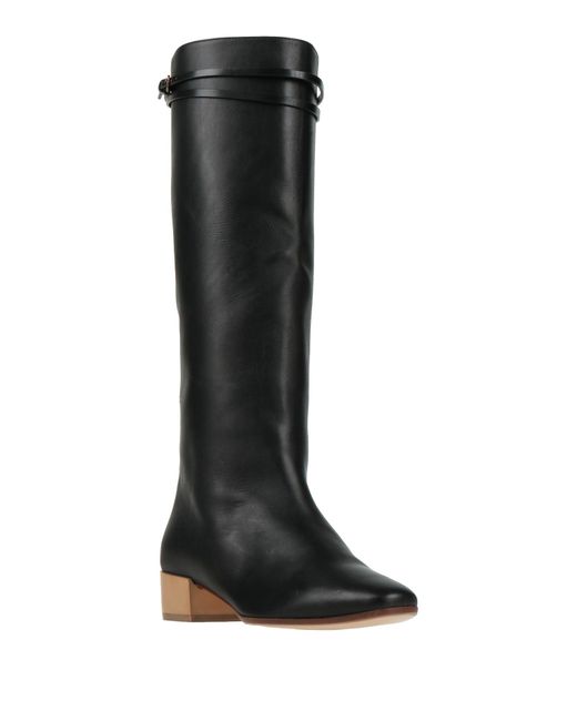 Francesco Russo Black Boot Leather
