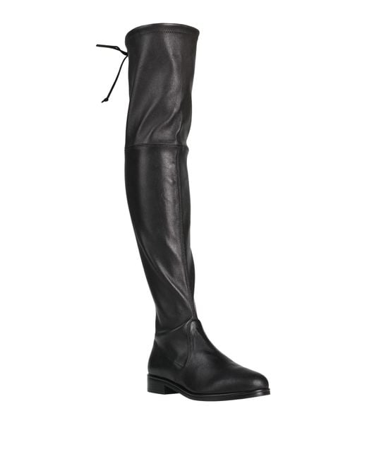 Stuart Weitzman Black Boot Leather