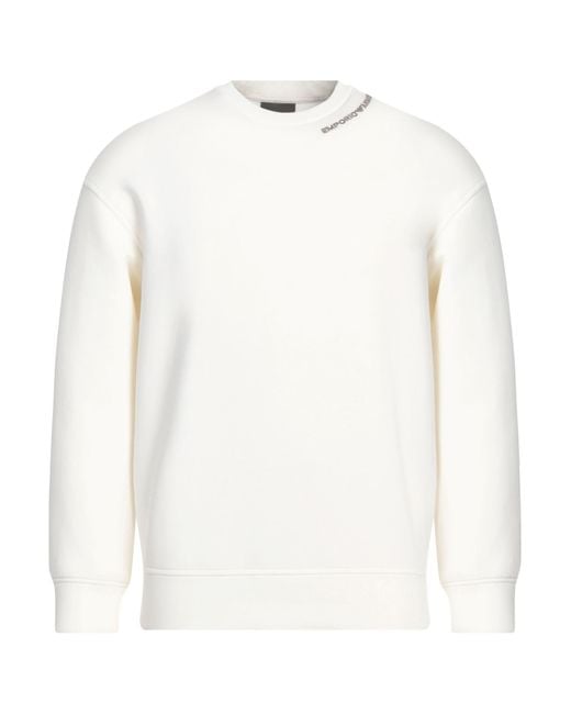 Felpa di Emporio Armani in White da Uomo