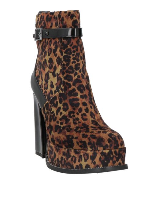 Liu Jo Brown Ankle Boots Textile Fibers