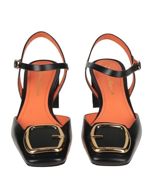 Santoni Black Pumps