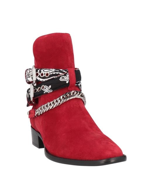 Amiri Red Ankle Boots for men