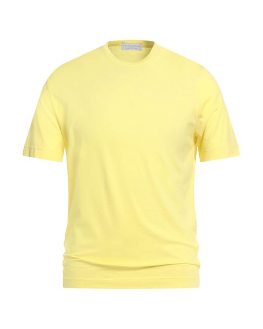 FILIPPO DE LAURENTIIS Yellow T-Shirts for men