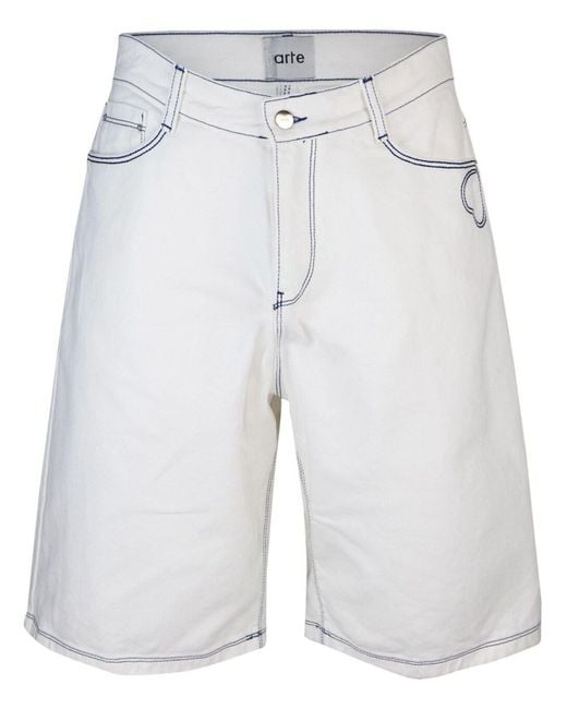 Shorts Jeans di Arte' in White da Uomo